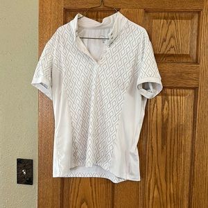 HKM Dressage Show Shirt with Pearl Accents Size Large